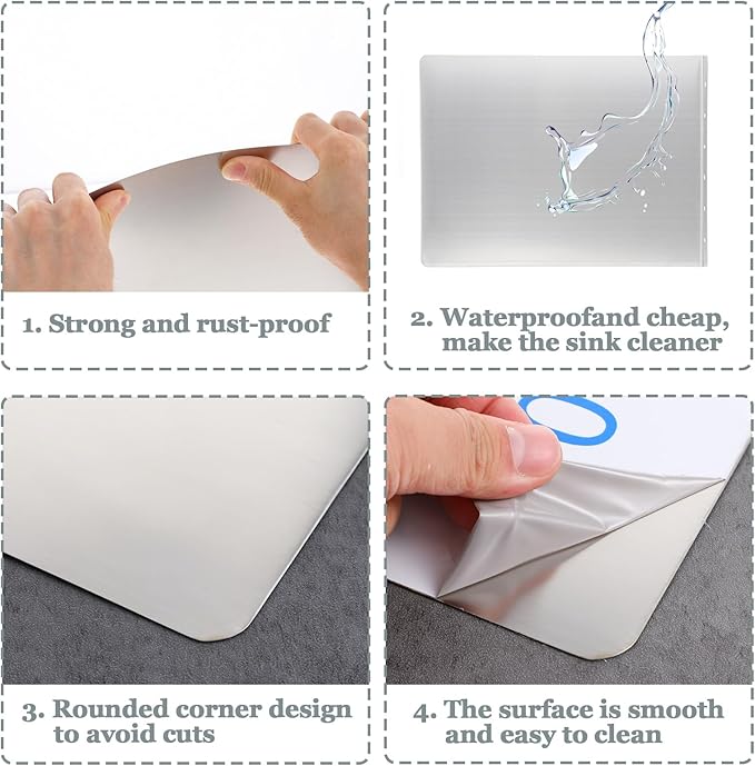 2 Pcs Stainless Steel Side Splash Guard - Image 4