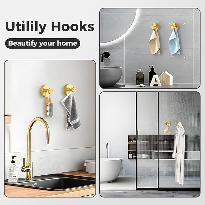 Shower Hooks for Inside Shower, Suction Cup Hooks for Glass Window, Removable - Image 4