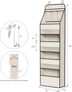 Univivi 5-Shelf Fabric Door Storage Over Door Hanging Organizer - Image 3
