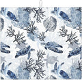 Nautical Blue White Sea Turtle & Coral Dish Drying Mats by Unknown