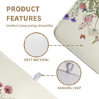 Spring Dish Drying Mat Summer Floral Flowers Kitchen Dish Drying Pad Absorbent - Image 2