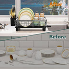 Iron Dish Drying Rack with Drainboard Dish Drainers - Image 6