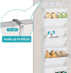 AOODA 10 Tier Clear Over the Door Shoe Organizer Storage, Deep Pockets Large - Image 6