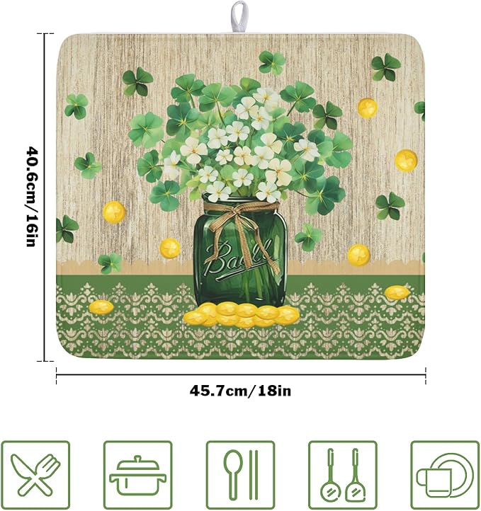 St Patricks Day Dish Drying Mat - Image 2