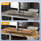 Delamu 62.8in Under Desk Cable Management, Safe Tidy Cable Management Under - Image 5