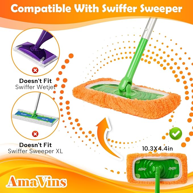 5 Pack Reusable Microfiber Mop Pads Compatible - Image 2