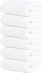 Tens Towels Pack of 6 Hand Towels, 100% Cotton, Lighter Weight, Quick to Dry by TensTowels