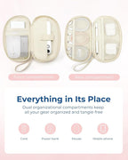 BAGSMART Travel Cord Organizer Electronics Case, Double Layers Puffer Cable - Image 2