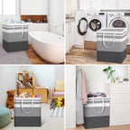 HomeHacks 3-Pack Large Laundry Basket, Waterproof, Freestanding Laundry Hamper - Image 7
