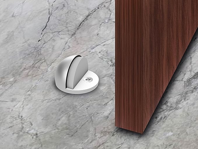 QCAA Low Dome Floor Door Stop, H 25.4 x Diameter 44.5mm, Zinc Die Cast - Image 7