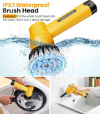 qimedo Battery Electric Spin Scrubber Q4, 800RPM Handheld Scrubber - Image 6