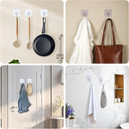 Aynoo Large Adhesive Hooks, Adhesive Towel Coat Hooks - Image 5