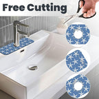 Blue Starfish Abstract Coastal Beach Nautical Ocean Kitchen Sink Splash Guard - Image 3