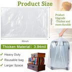 Fainne 10 Pack Extra Large Clear Plastic Storage Bags 40 x 60 Inch 3.94 Mils - Image 2