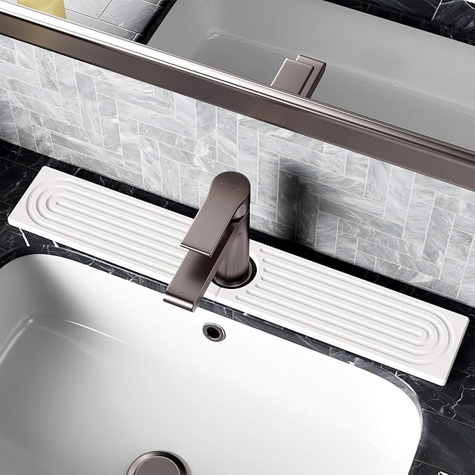 Stone Faucet Mat for Kitchen Sink, Diatomite Sink Protectors by Incenseburner