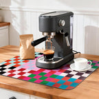 Checkered Dish Drying Mat for Kitchen Counter Coffee Mat Bar Accessories - Image 3