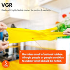 Vgo... 5-Pairs Reusable Household Gloves, Rubber Dishwashing gloves, Extra - Image 4