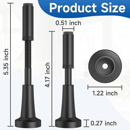 1pcs Adjustable Spring Door Stops, 4.17-5.35in Aluminum Long Door Stoppers - Image 2