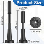 4pcs Adjustable Spring Door Stops, 4.17-5.35in Aluminum Long Door Stoppers - Image 2