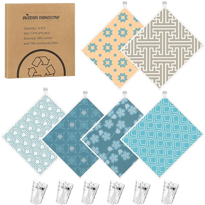 Needbrock 6 Pack Swedish Dishcloths by Needbrock