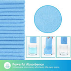 HOMEXCEL Blue Microfiber Cleaning Cloths, 20 Pack Cleaning Rags - Image 3