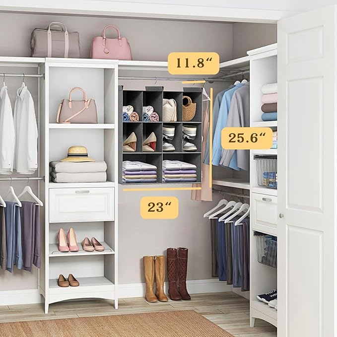 Ofiray-home 3 Tier Hanging Closet Organizer, 10 Compartments Sweater Organizer - Image 5