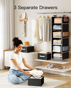 Pipishell Hanging Closet Organizer 6-Shelf, Hanging Shelves - Image 2