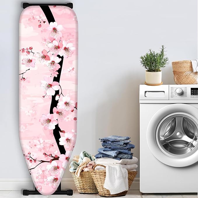 Nuxovilar Pink Cherry Blossom Ironing Board Cover, 15 * 54inch, Fit Most - Image 3