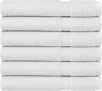 Towel and Linen Mart 100% Cotton White 6 Pack Bath Towel Set, Quick Dry - Image 4