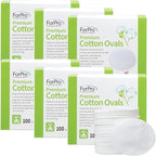 ForPro Premium 100% Cotton Ovals, Ultra-Plush Extra-Absorbent Lint-Free 3" by ForProProfessionalCollection