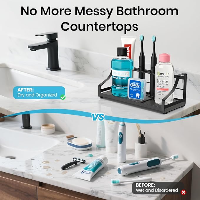 BOTEMY Toothbrush Holder with Instant Drying Stone - Image 6