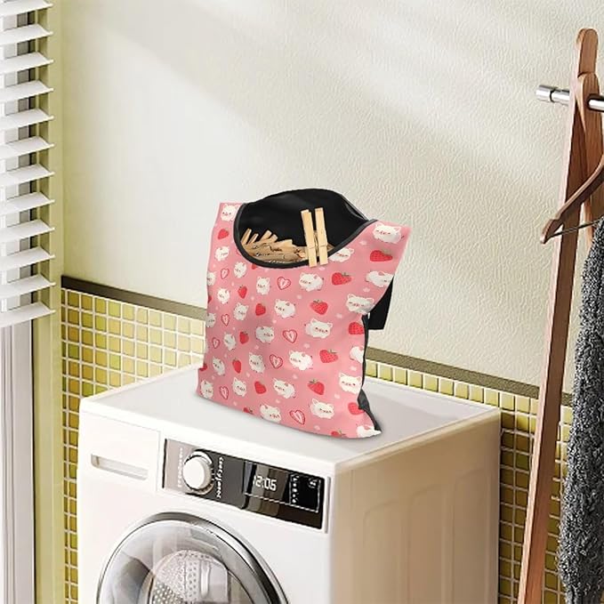 Clothespin Bag for Clothesline Outdoor, Soft & Lightweight Hanging Bag for - Image 3