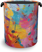 Colorful Music Symbols Laundry Basket, Foldable by Unknown