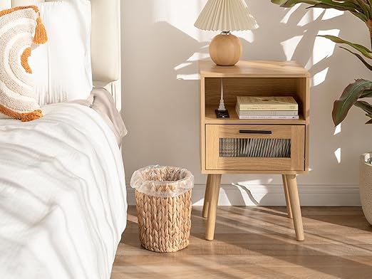 StorageWorks Wicker Waste Basket, Small Trash Can - Image 6