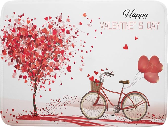 Romantic Valentine's Day Dish Drying Mat by Kawani