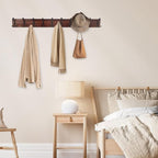 38.6'' Large Coat Rack Wall Mount Coat Hooks Coat Hanger - Image 6