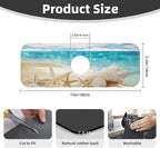 Beach Starfish Seashell Shell Summer Kitchen Sink Splash Guard Faucet Mat Super - Image 2