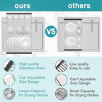 Extra Large Expandable Roll Up Dish Drying Rack, Over The Sink Drying Rack Sink - Image 5