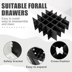 Blosssound 15 Pcs 5.12 Tall Drawer Divider Adjustable Drawer Organizer DIY - Image 2