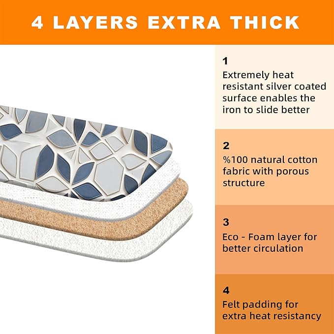 Ironing Board Cover 15x54 Inch- Standard Cotton Cover - Image 4
