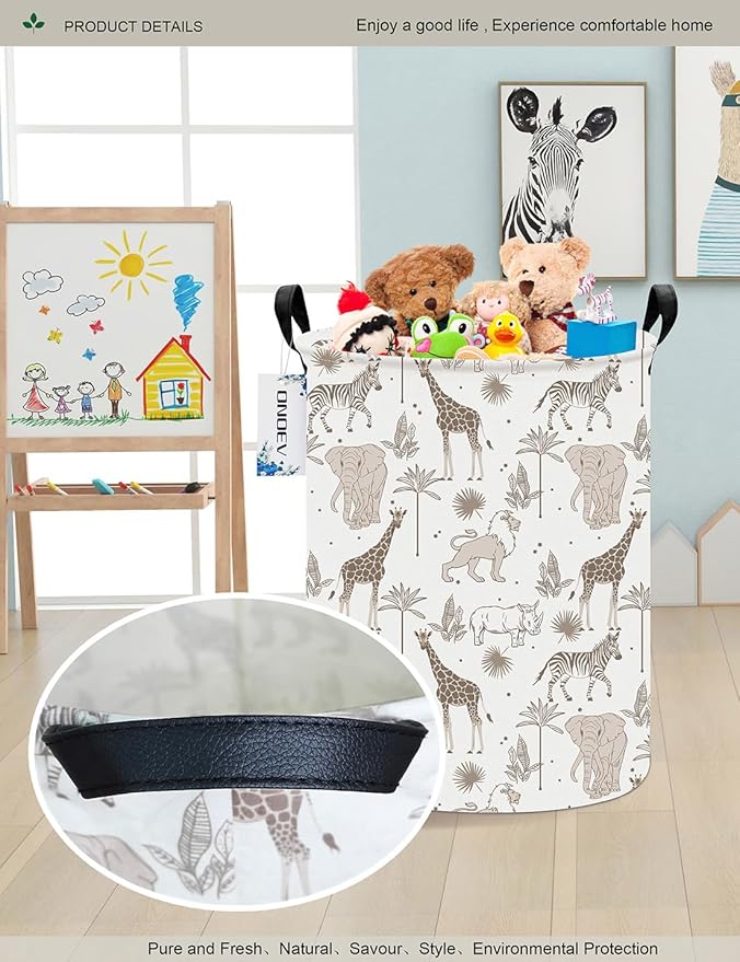 Round waterproof laundry basket, foldable storage basket, laundry Hampers - Image 6