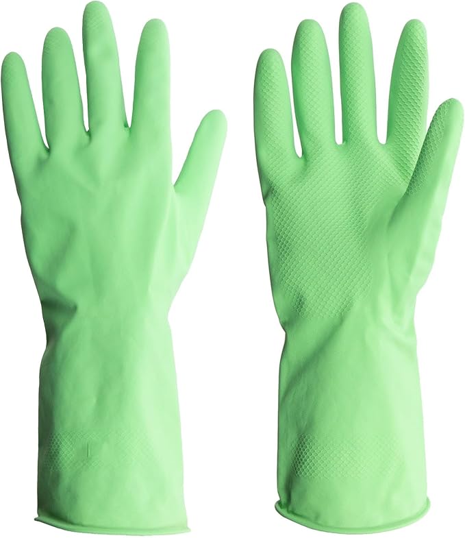 ForPro Natural Rubber Gloves, 6 Pairs Reusable Multi-Purpose Household Cleaning - Image 2