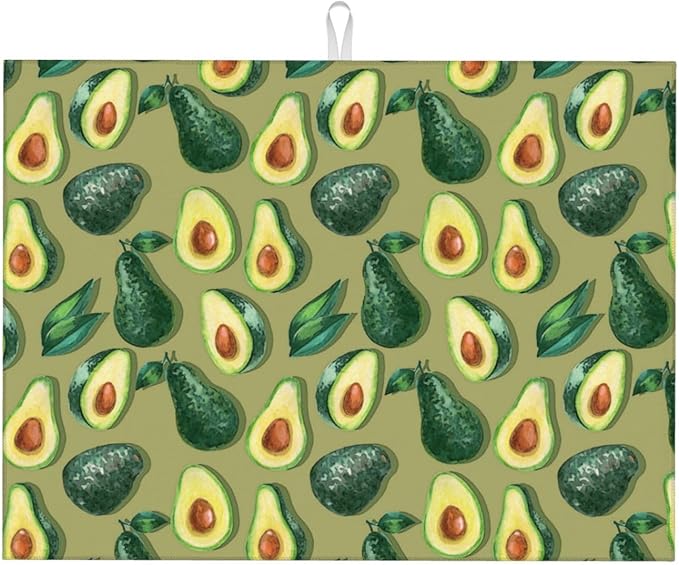 Green Avocado Dish Drying Mat 18x24 by indokyeyqaz
