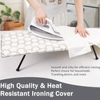 SheeChung Small Ironing Board Cover and Pad 12"x32", Tabletop Ironing Board - Image 7