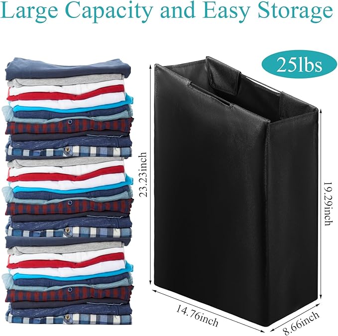 3 Pcs Black Hypotenuse Laundry Sorter Replacement Bags Hamper Cart Removable - Image 3