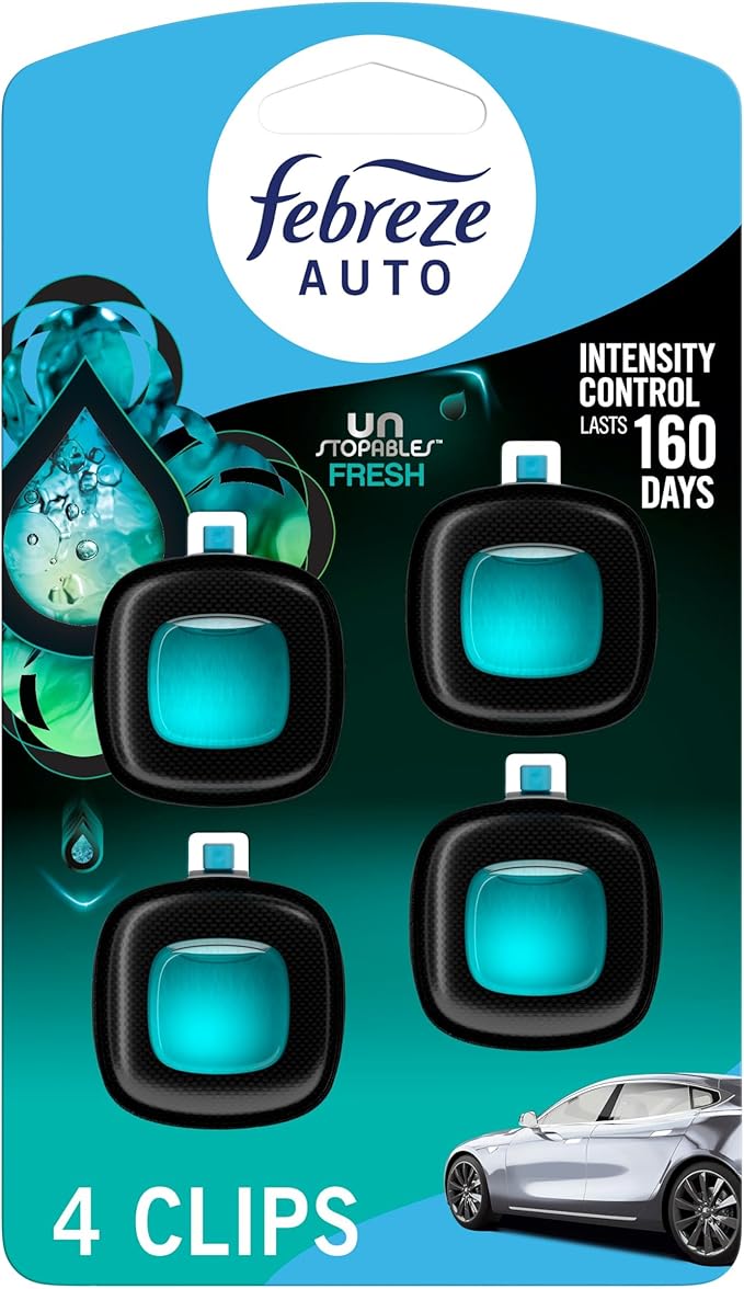Unstopables Car Odor-Fighting Car Freshener Vent Clip Fresh Scent, .07 oz. Car by Febreze