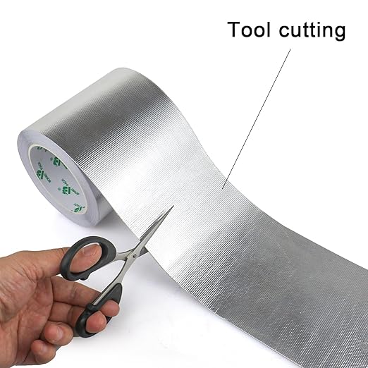 BOMEI PACK Adhesive Aluminum Foil Heat Shield Tape 1 Pack 5 inch x 66ft - Image 6