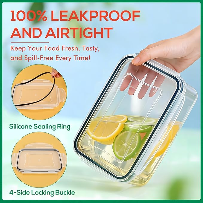 6 Pack Large Food Storage Containers - Image 4