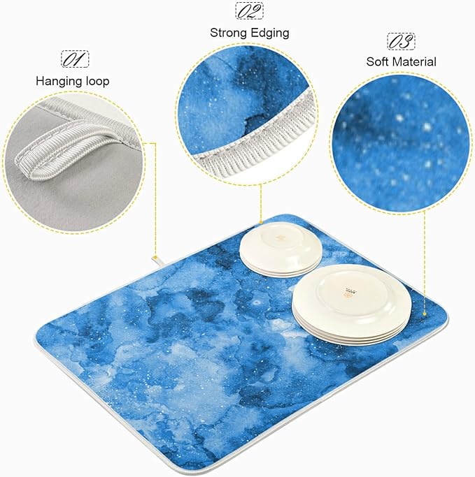 Absorbent Dish Drying Mat for Kitchen Counter - Image 4