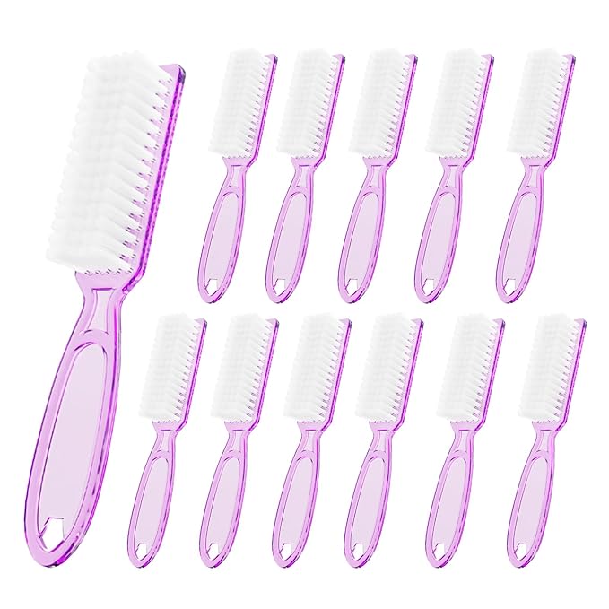 12 Pcs Handle Grip Cleaning Brushes, Hand Fingernail Nail Scrub Manicure Brush by SQULIGT
